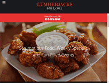 Tablet Screenshot of lumberjacksbarandgrill.com
